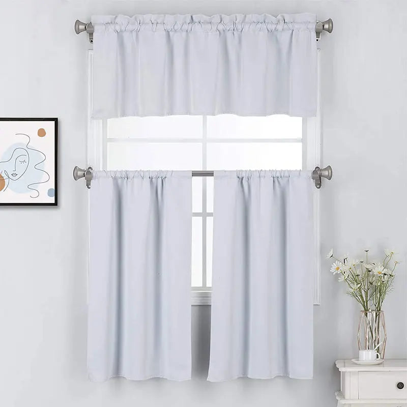 rideaux modernes uni noir gris clair beige marron foncé 100 polyester opaques maison
