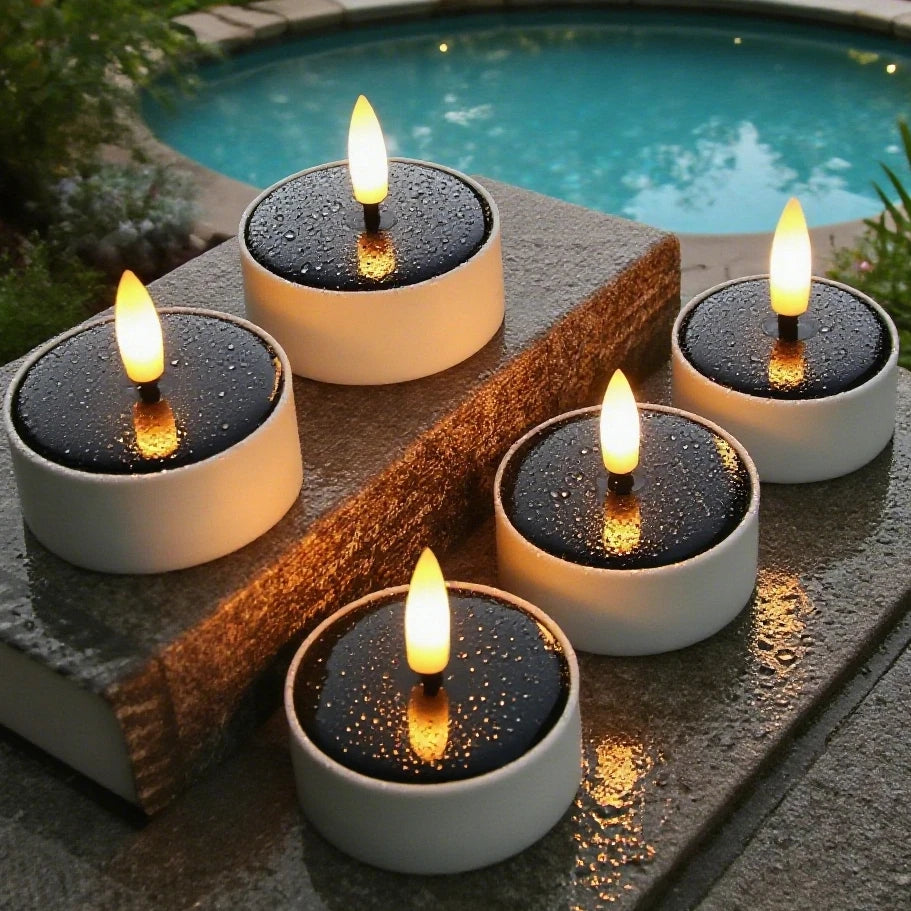 bougies led extérieures sans flamme étanches ip65 blanc modernes pièces