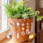 décoration plante transparentes dorées pendeloques motifs floraux élastique moderne soleil papillon cœur