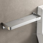 étagère murale moderne étagère métal argenté grille perforations salle bains rangement toilettessupport mural non