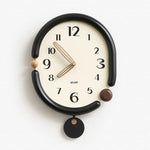 horloge murale moderne noir blanc aiguille circulaire salon environnement protection batterie