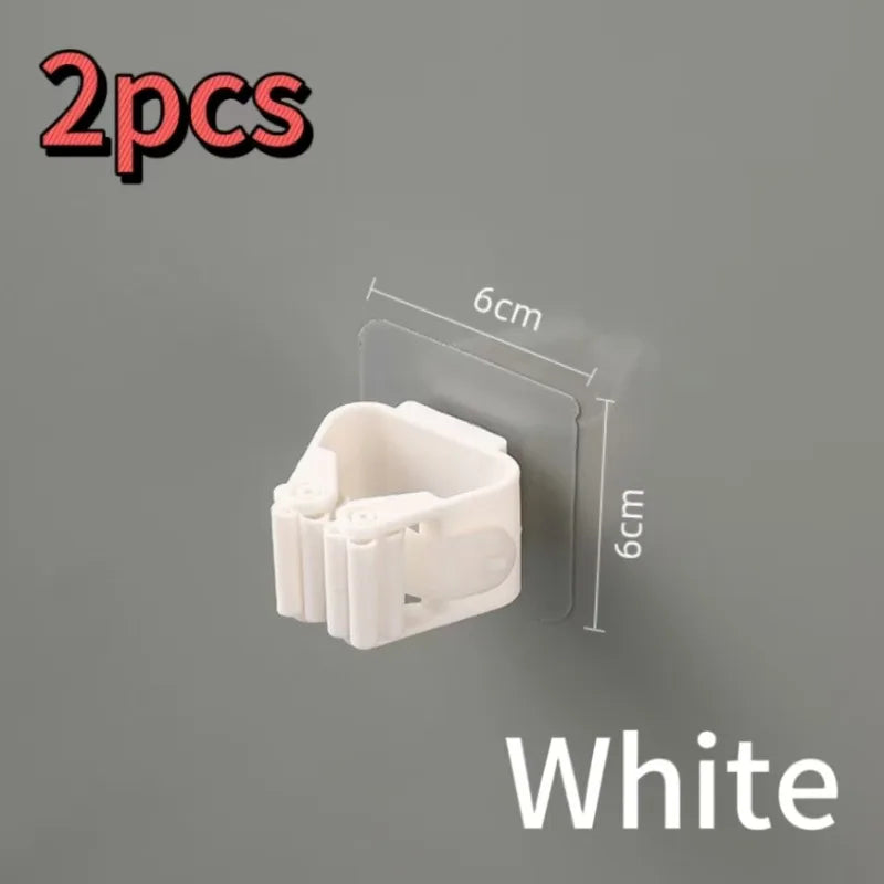 porte balai adhésif multifonctionnel blanc gris moderne support mur