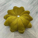 coussin bleu plissé moderne housse amovible polyester lavable maison lit chambre