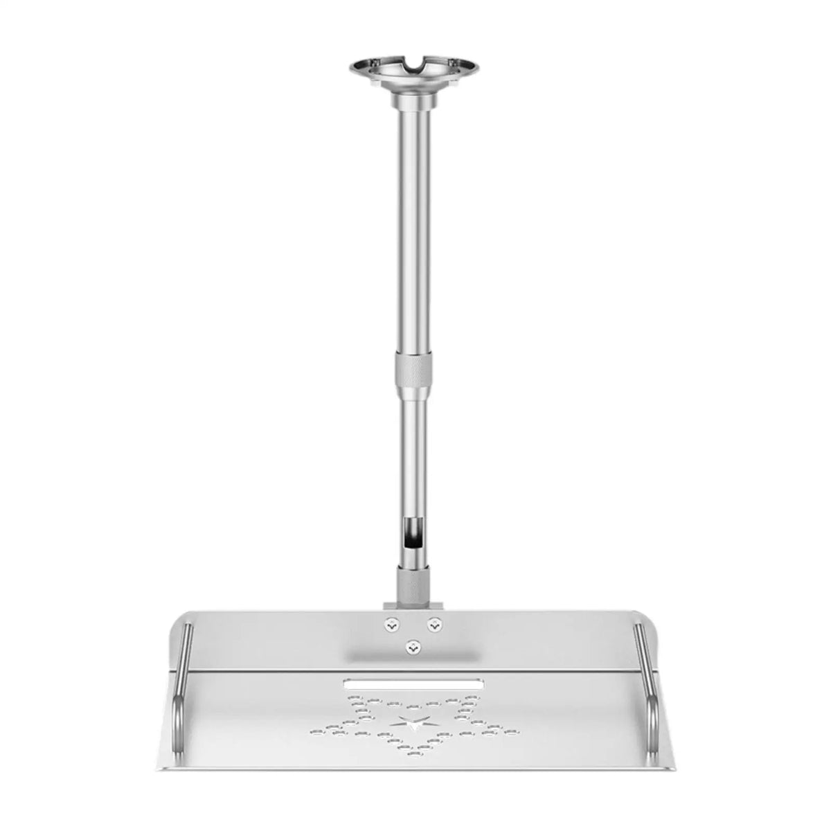 support lampe poser argenté lisse moderne adjustable 20 40cm fixations vis aluminium alloy