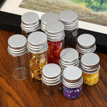 bouteilles verre transparentes modernes 5ml 7ml 10ml 12ml bouchons métalliques échantillons bijoux