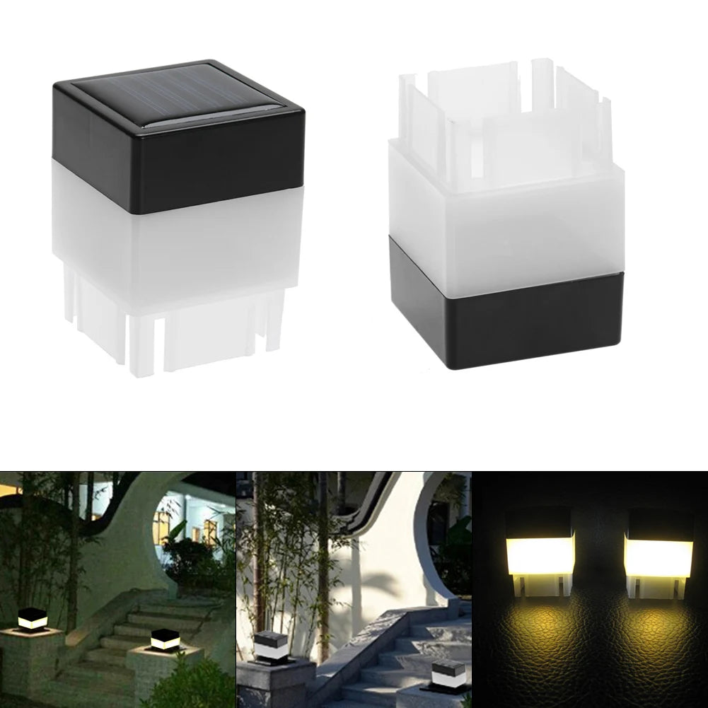lampe solaire extérieure moderne ip55 led noir blanche rayures vacances jardin piscine clôture rue