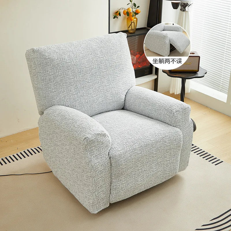 housse fauteuil inclinable extensible chenille beige clair protection canapé moderne lavable