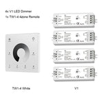 contrôleur led sans fil zones gradateur tactile noir blanc modernes 24v 36v