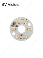 plaque led diamètre 32mm blanc circulaire modernes câbles rouges noirs
