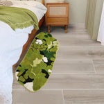 tapis camouflage vert pelucheux résistant décoloration moderne salon chambre voyage camping