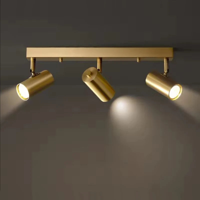 Spot lumineux moderne or métal poli lumières surface led facile chambre cuisine