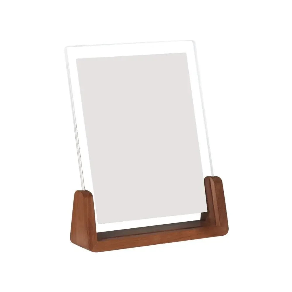 cadre photo moderne minimaliste transparent bois marron clair verre structure bois 10.2x15.2 12.7x17.8 cm