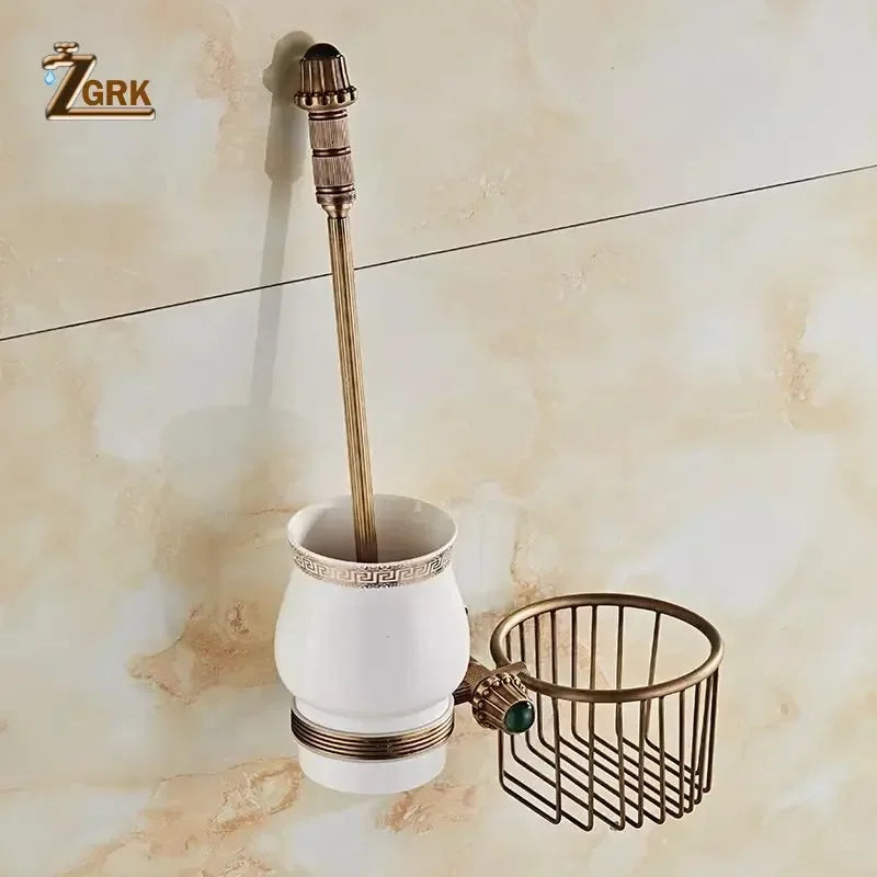 ensemble quincaillerie bain vintage bronze blanc porte savon brosse dents brosse toilette porte serviettes