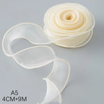 rubans organza transparents classiques adhésifs décoration mariage emballage cadeau noir rouge bleu vert