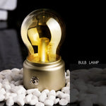 lampe ampoule led rechargeable veilleuse boule transparente noir doré vintage moderne chambre