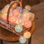guirlande lumineuse rose bleu blanc boules tissées modernes anniversaire mariage noël festive