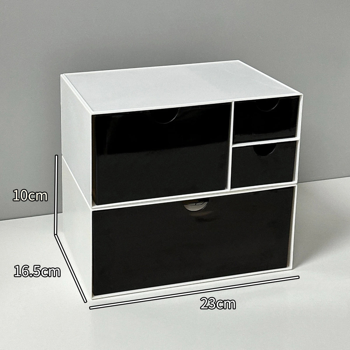 boîte rangement blanc noir tiroirs minimaliste moderne organisateur cosmétique multipurpose respectueux environnement