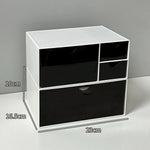 boîte rangement blanc noir tiroirs minimaliste moderne organisateur cosmétique multipurpose respectueux environnement