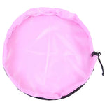 sac rangement pliable bleu rose moderne ø150cm ø50cm tissu uni opaque multifonctionnel salon