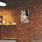 plaque métallique vintage beige soyeuse 20x30cm décoration murale maison bar