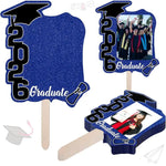 décorations fête graduation fanions pailletés numéros 2026 glue dots pic fixations photos incluses