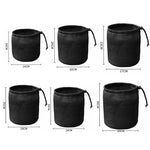 sac cordons noir maille pratique rangement camping cuisine pique nique barbecue vaisselle portatif organizer