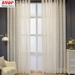 rideau blanc fleurs transparent classique fenêtre française polyester brodé