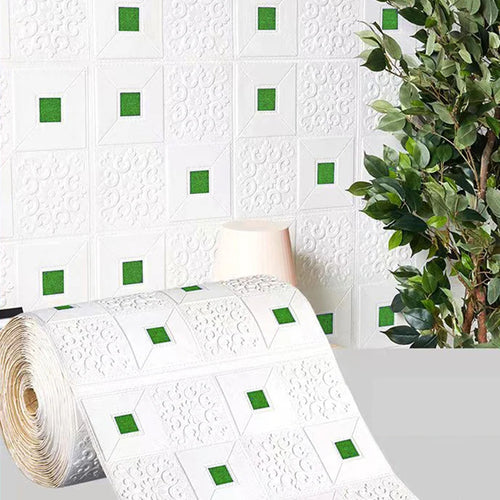 panneau décoratif mural auto adhésif motif floral blanc or moderne salon chambre