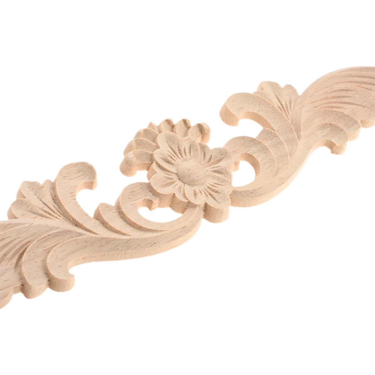 appliques bois ornements floraux classiques deco portes fenetres 20cm 2.5cm