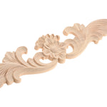 appliques bois ornements floraux classiques deco portes fenetres 20cm 2.5cm
