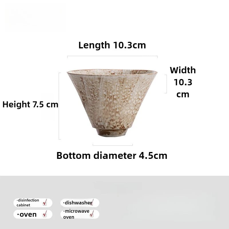 tasses porcelaine rustique marron beige gris texture grungy artisanal respectueux environnement