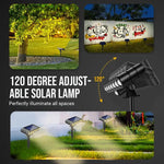 projecteurs solaires led modernes noir ip65 3pcs warm white lumière jardinextérieur abs tringle