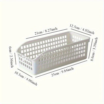 paniers rangement blancs perforations utilitaires fruits légumes charcuterie emballages divers multifonctionnels stockage familial