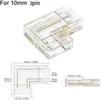 connecteur led transparent moderne pratique clips retenue 24v broches cct fcob rvb