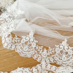 dentelle blanche floral ajourée rayonne nylon organza élégante mariage deco écologique 10cm large translucide