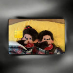 protection carte bancaire autocollant imperméable réutilisable moderne motifs illustratifs enfants peluche