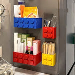 boîtes rangement magnétiques rouge bleu jaune blocs lego moderne fixations magnétiques almacenamiento organizador porta