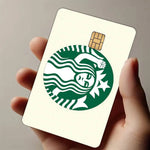 autocollant protection carte bancaire logo starbucks motif graphique moderne waterproof réutilisable