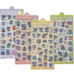 autocollants 3D cartoon personnages animés transparents bleu rose vert jaune violet musique nourriture décoration