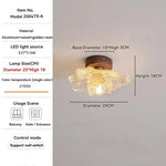 lampe moderne transparente acier poli texture striée élégante dorée 3000k 4000k 6000k