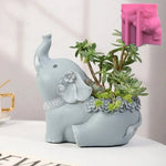 moule silicone cache plantes animaux girafe éléphant écureuil décoratif adhésif succulente figurines opaques