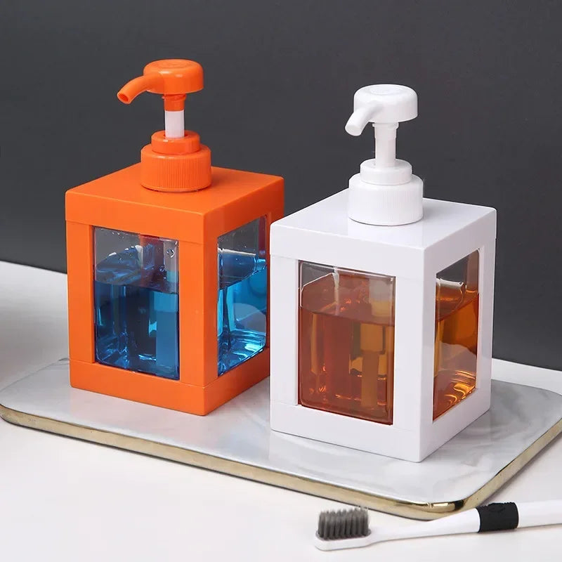 distributeur savon liquide orange blanc noir transparent moderne minimaliste 750ml 1000ml 500ml Pompe conteneur