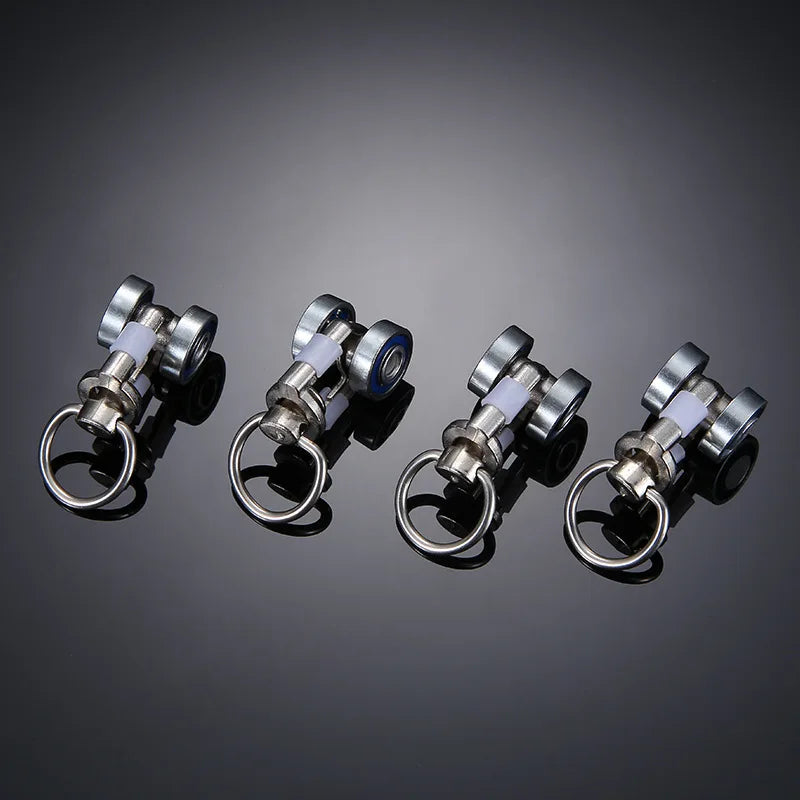 rideau polonais rouleau billes argent bleu moderne glissière rail poulie silent hooks matériaux maison