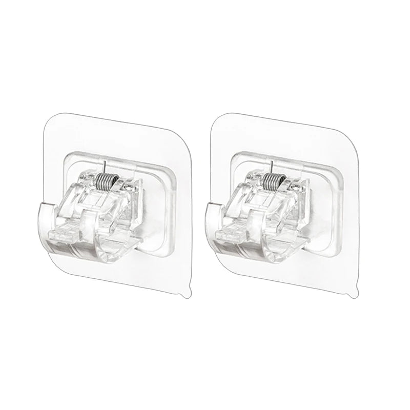 crochets suspension clips fixation tige douche blanc moderne utilisation multiple salle bain cuisine