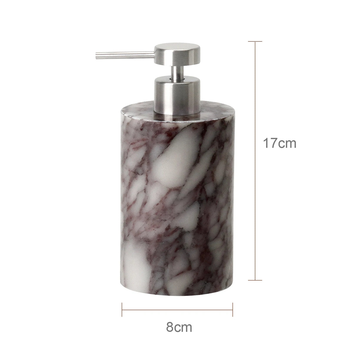 ensemble salle bain marbre calacatta viola violet distributeur savon pot pinceaux plateau moderne élégant