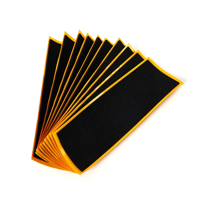 tapis planche roulettes adhésif noir jaune texture rugueuse pratique sportif pvc