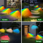 projecteur solaire led rgb noir moderne facile ip65