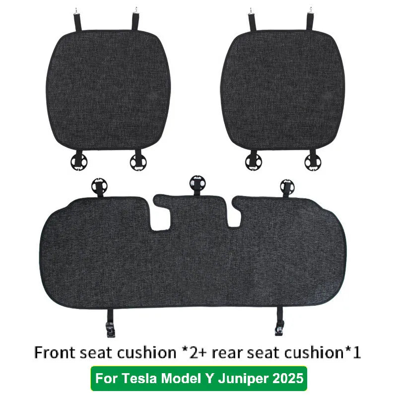 coussin siège tissu lin couvre revêtement arrière clips gris moderne protection voiture