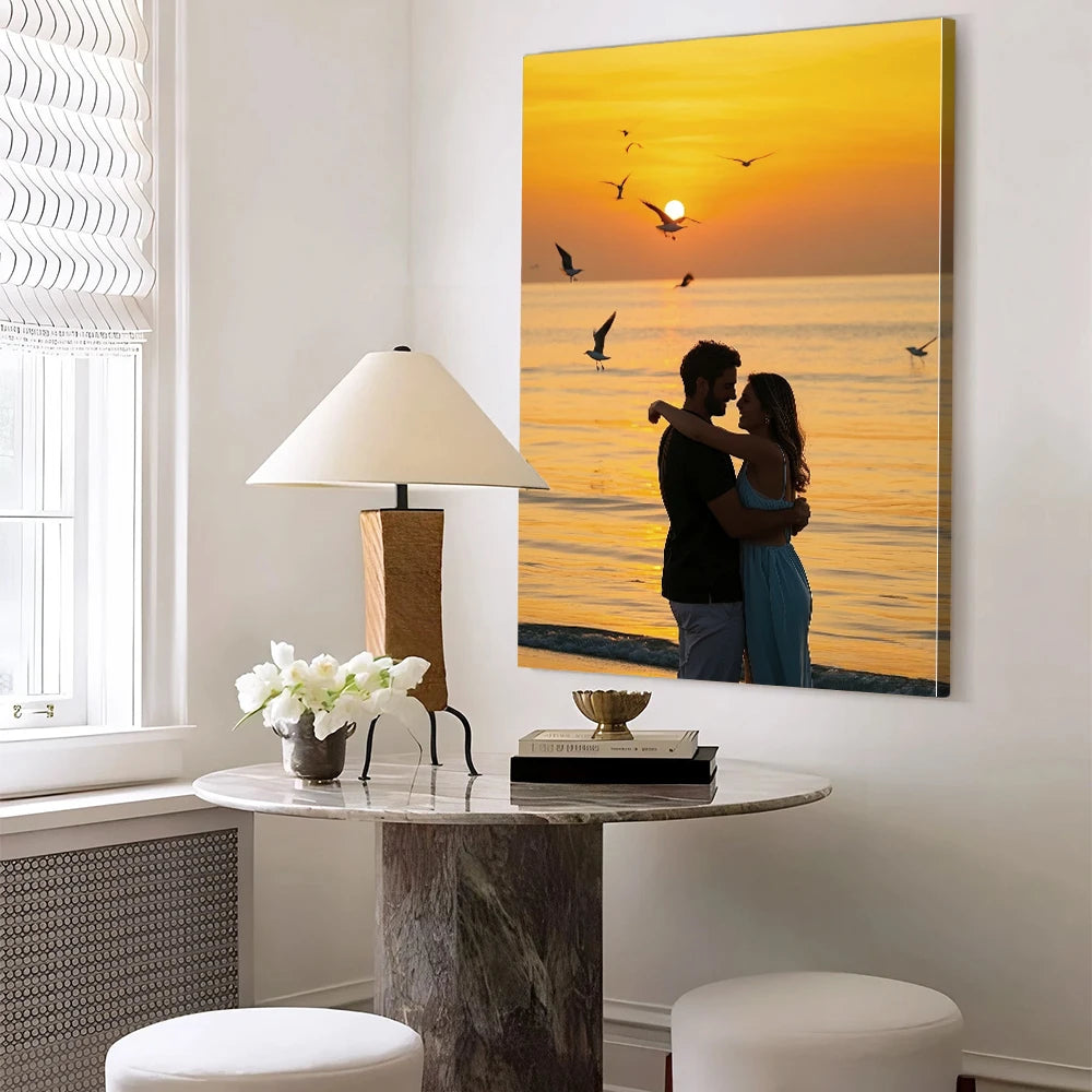 toile d'art photo personnalisée moderne multicolore sans cadreversible cadre