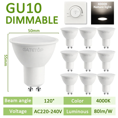 ampoule led gu10 blanc moderne rail éclairage intérieur maison chambre salon projecteur 50w